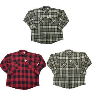 NWT Lot 3 Winter Run Thick Flannel Shirts Mens 2XL Plaid Button Up Made USA Vtg